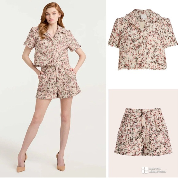 NWOT Cinq a Sept Saul Tweed Two-Piece Set - Picture 1 of 14